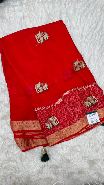 Premium Chinnon Saree