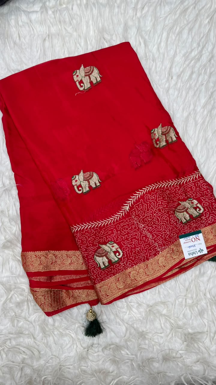 Premium Chinnon Saree