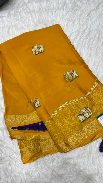 Premium Chinnon Saree