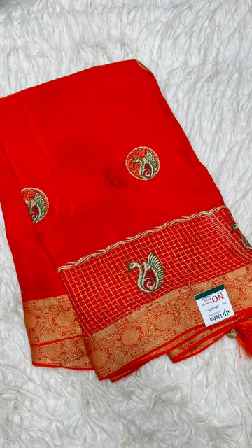 Premium Chinnon Saree
