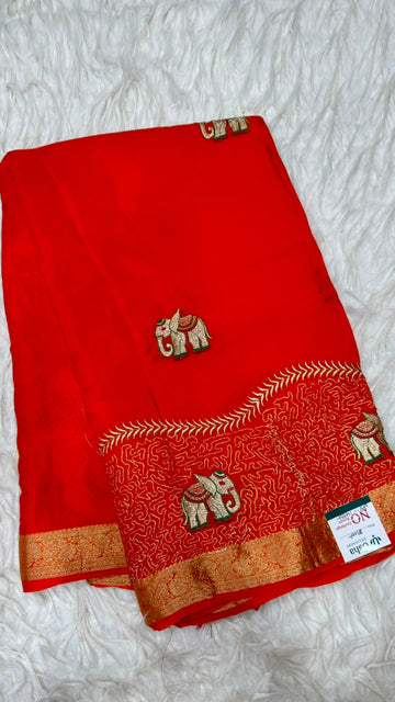 Premium Chinnon Saree