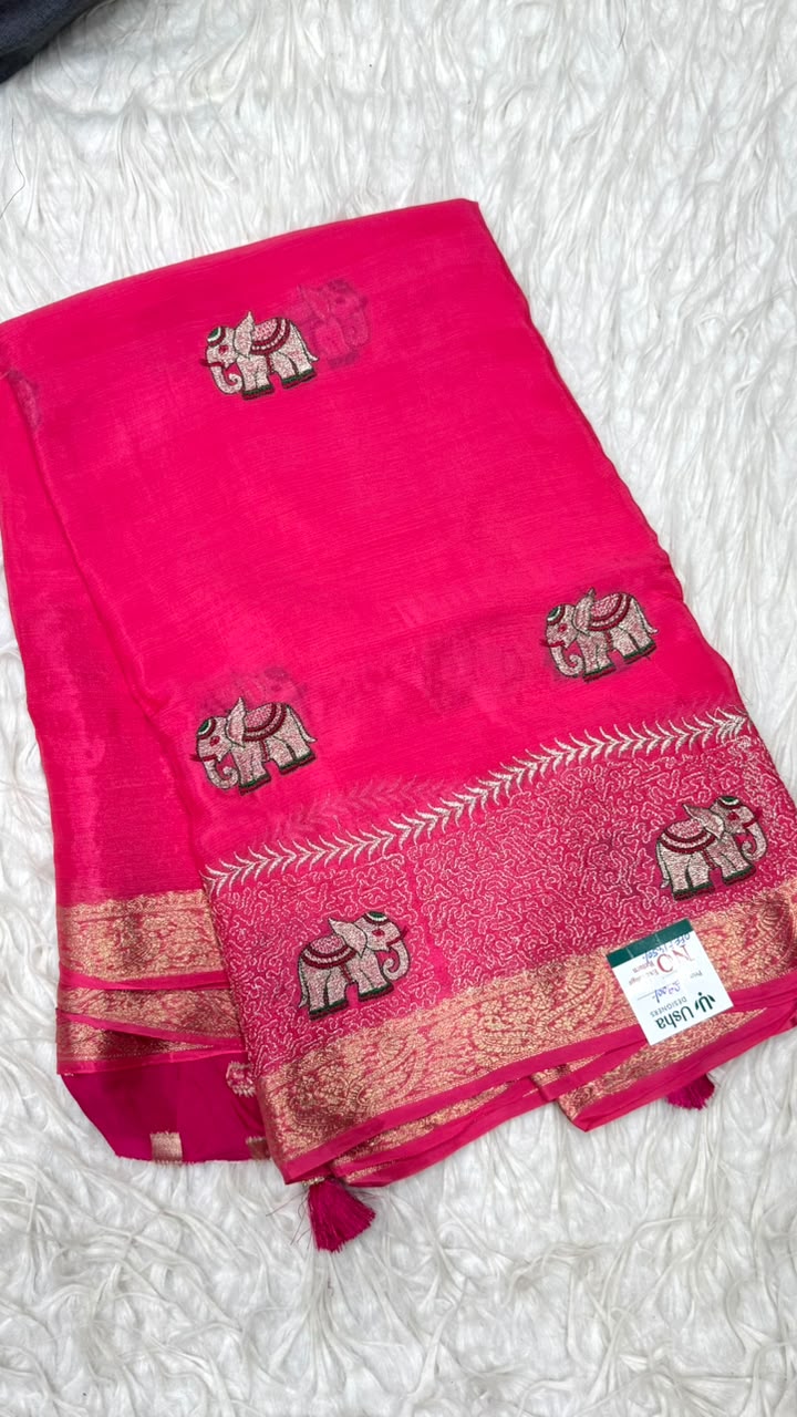 Premium Chinnon Saree