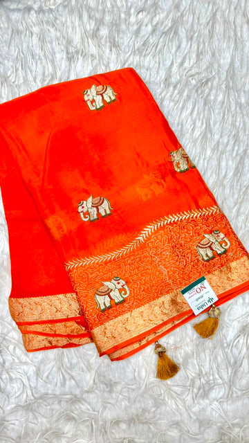 Premium Chinnon Saree