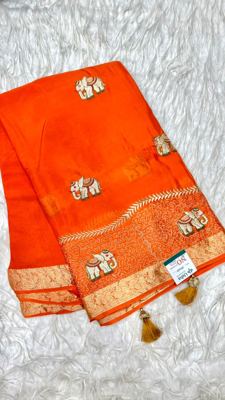 Premium Chinnon Saree