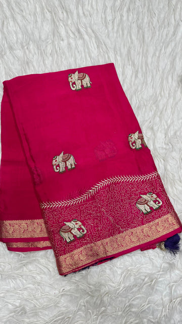Premium Chinnon Saree