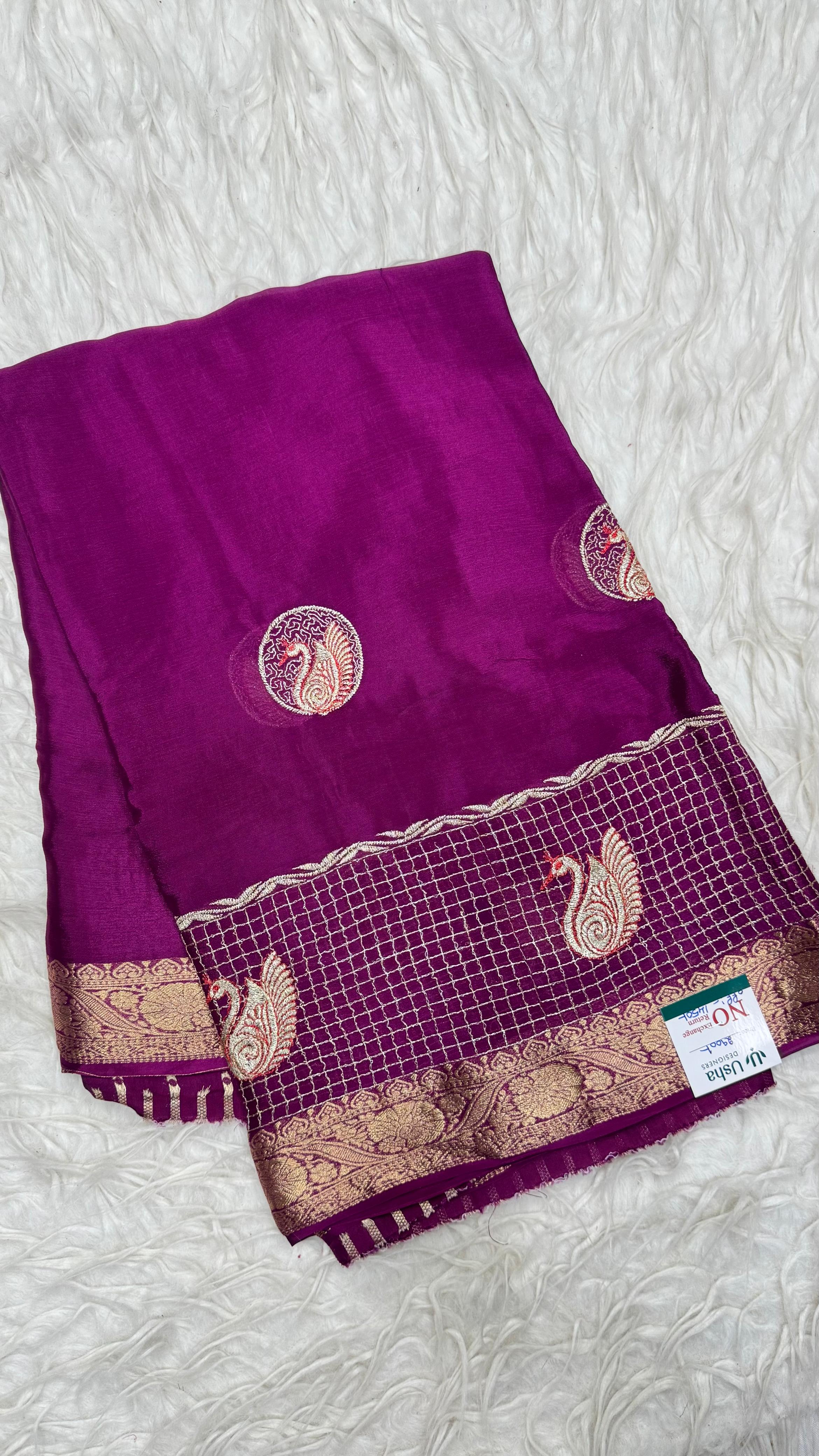 Premium Chinnon Saree