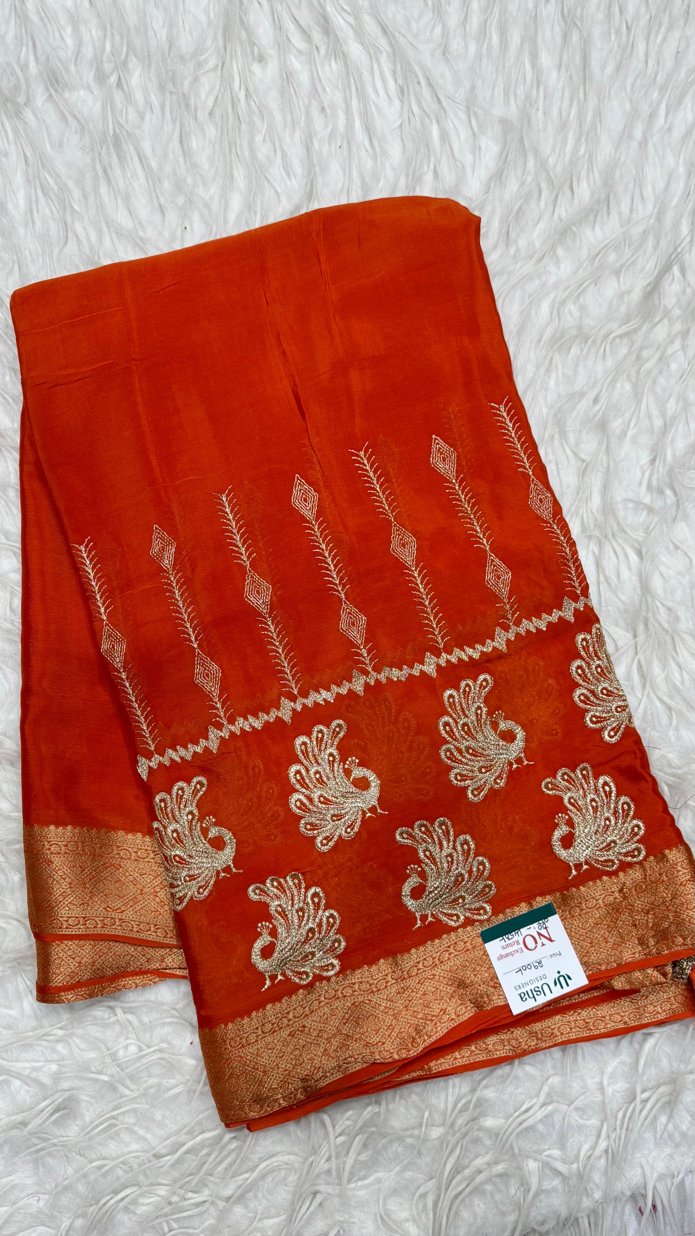 Premium Chinnon Saree