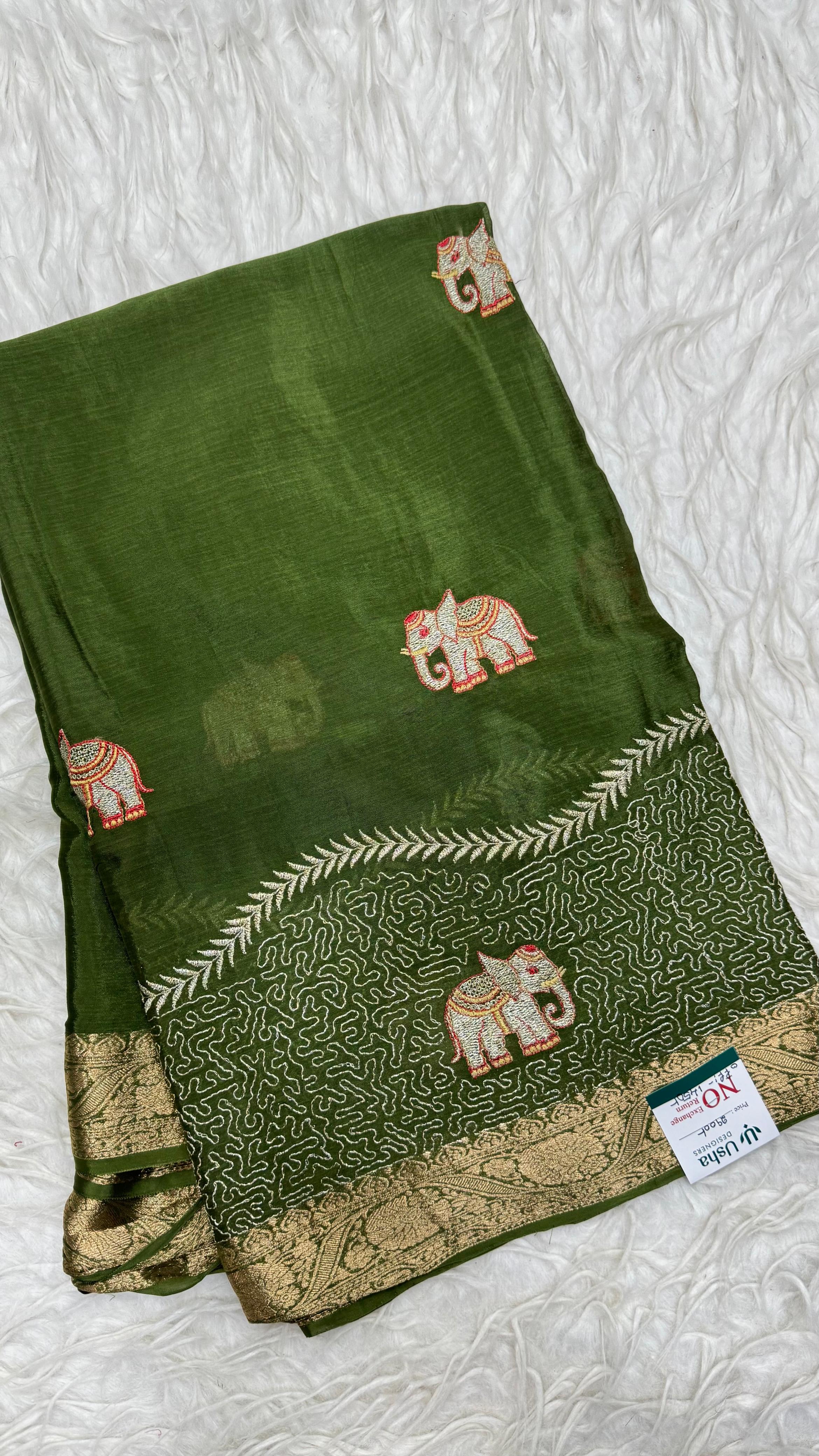 Premium Chinnon Saree