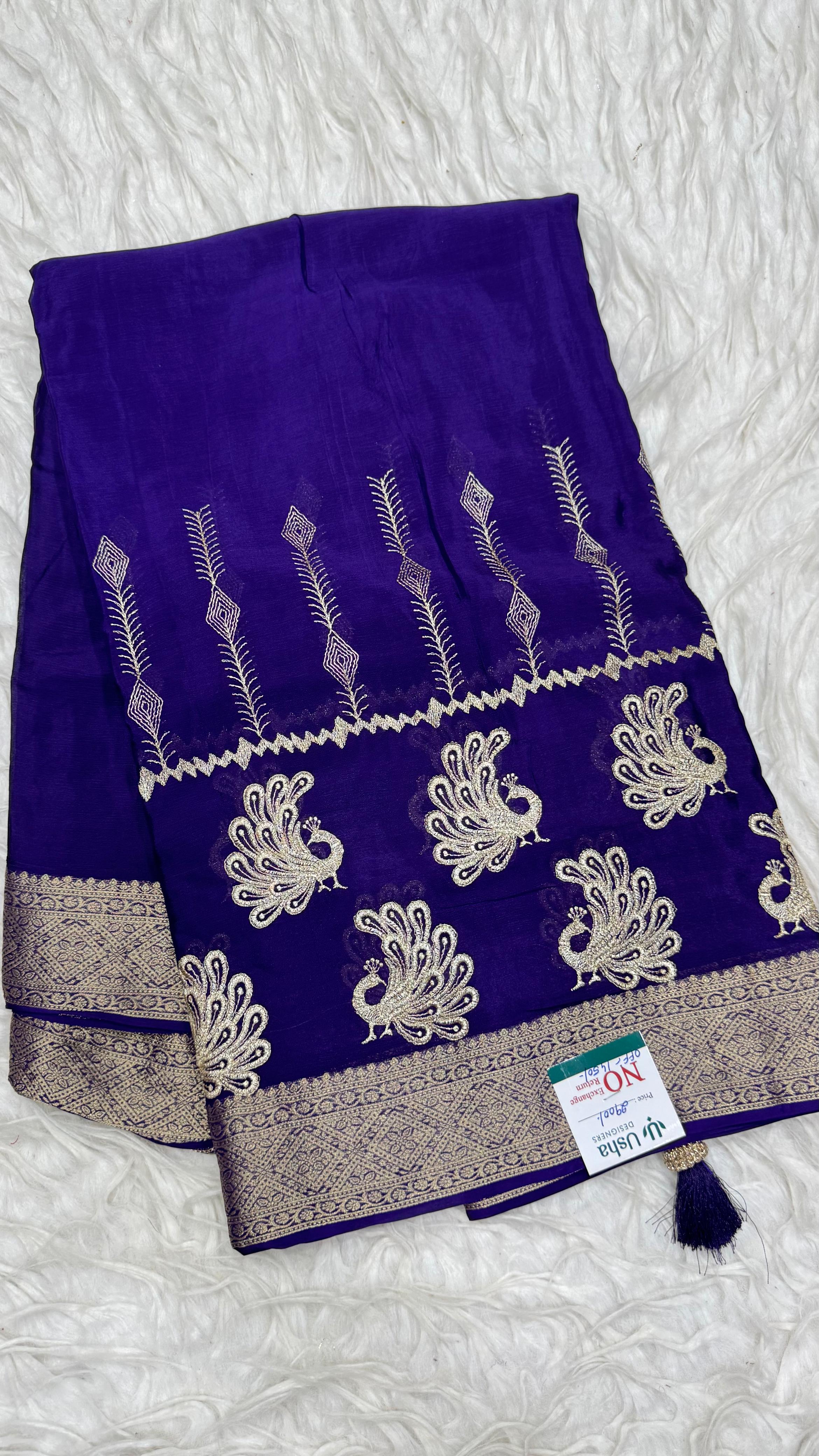Premium Chinnon Saree