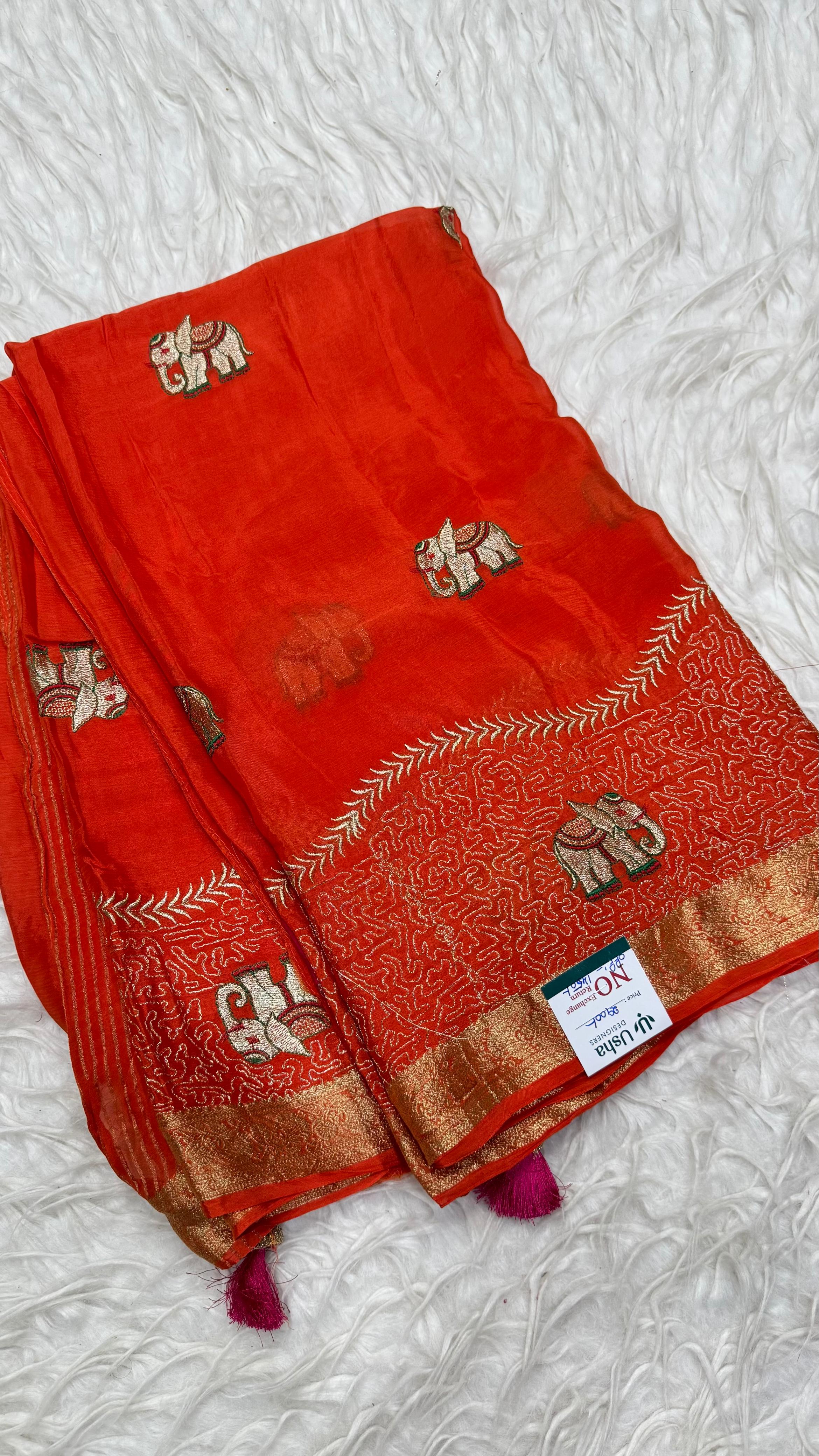 Premium Chinnon Saree