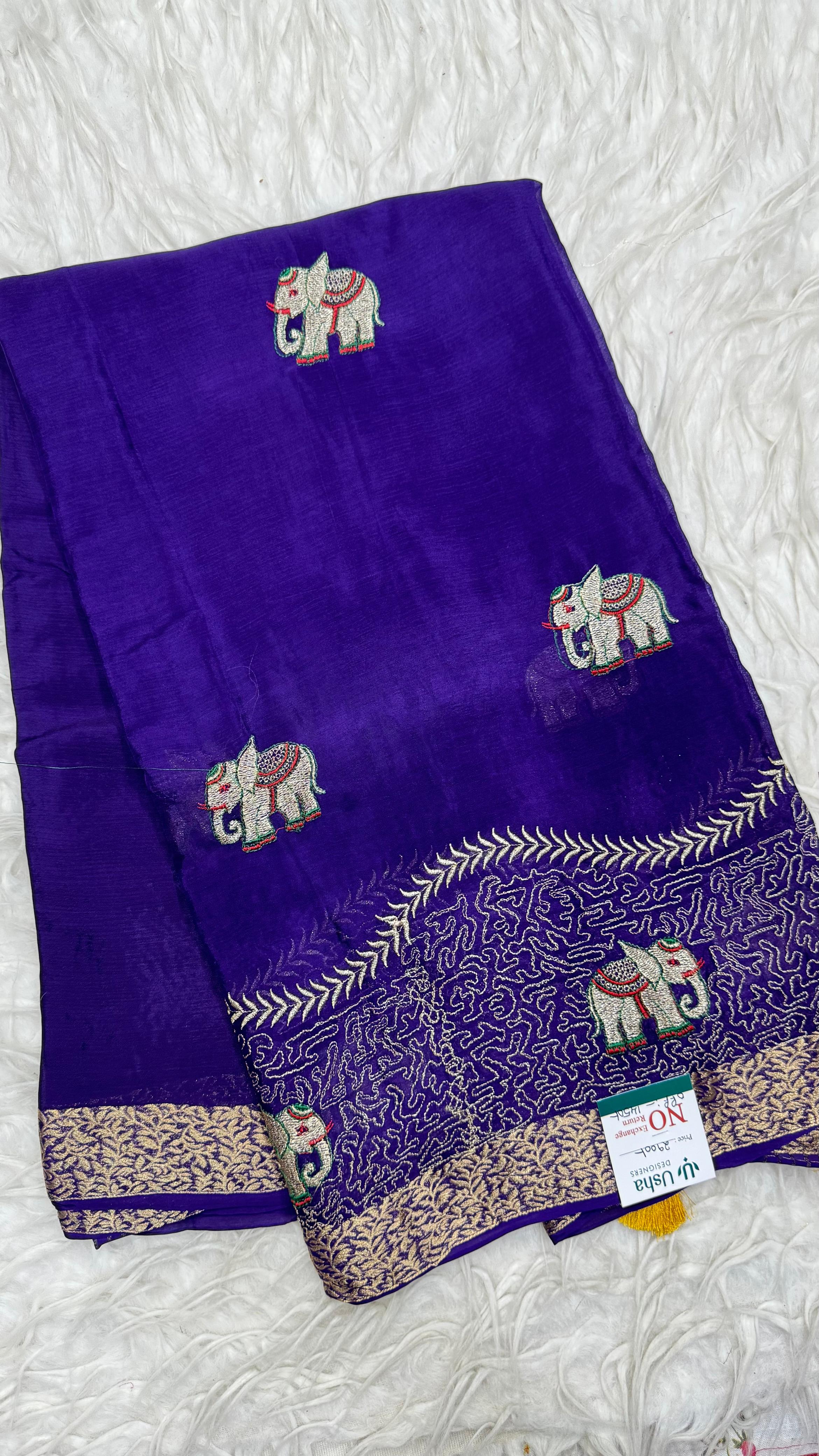 Premium Chinnon Saree