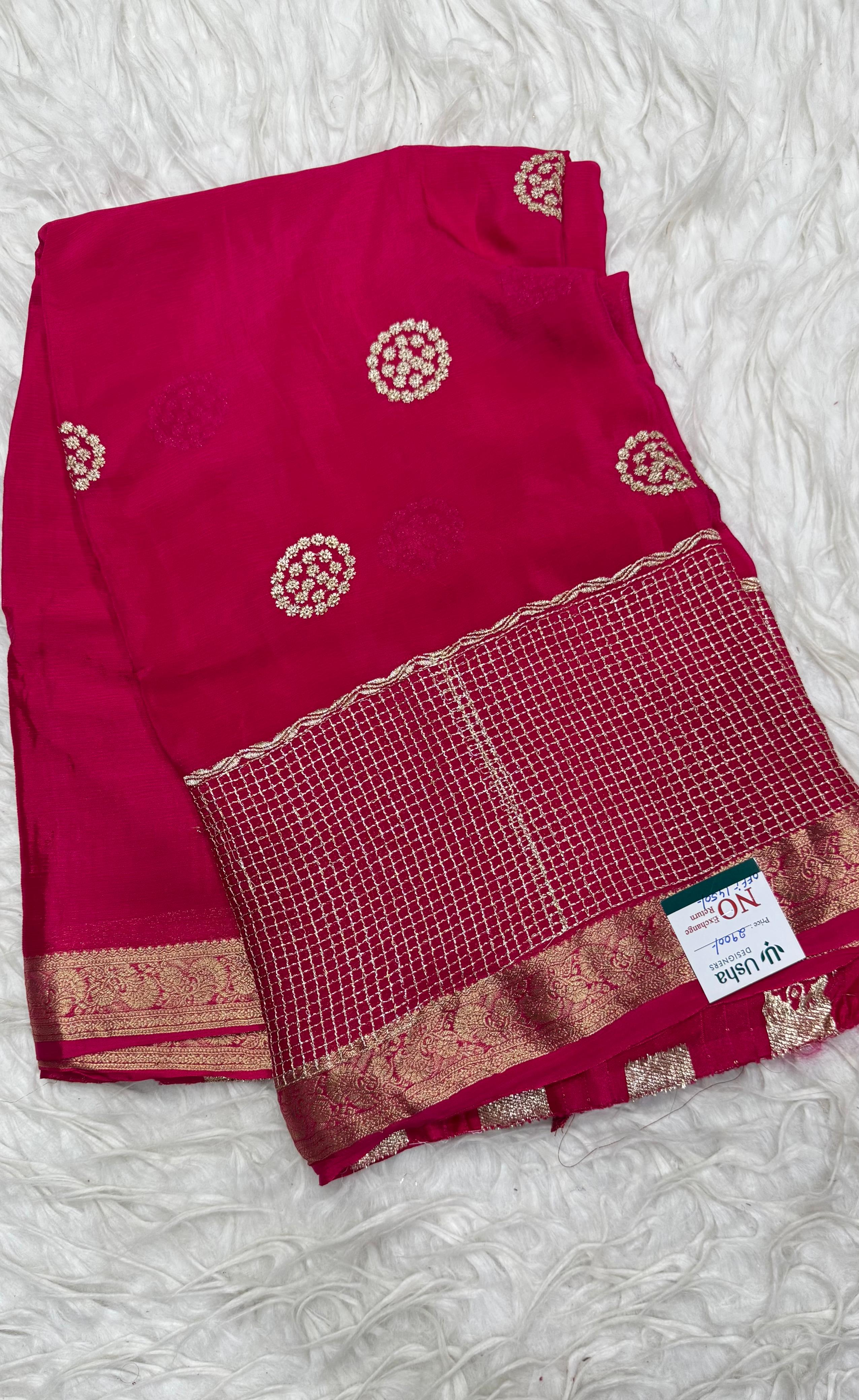 Premium Chinnon Saree