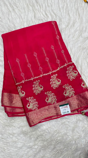Premium Chinnon Saree
