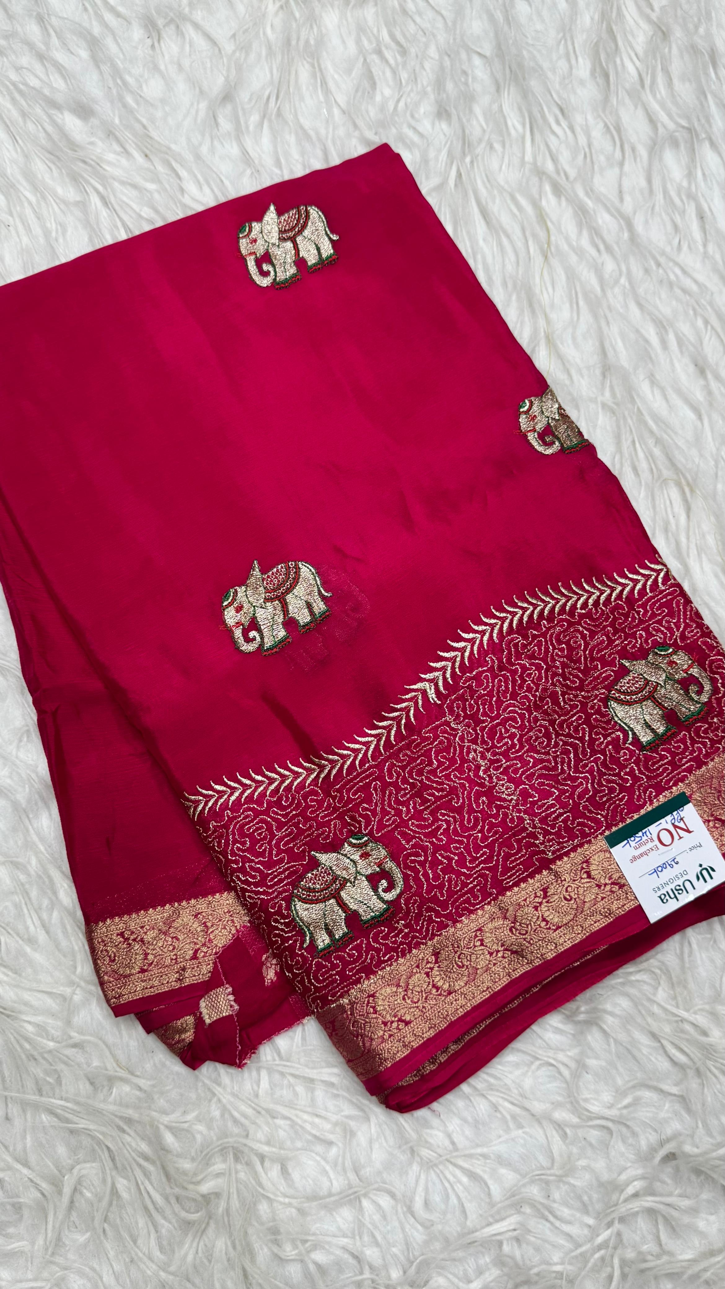 Premium Chinnon Saree