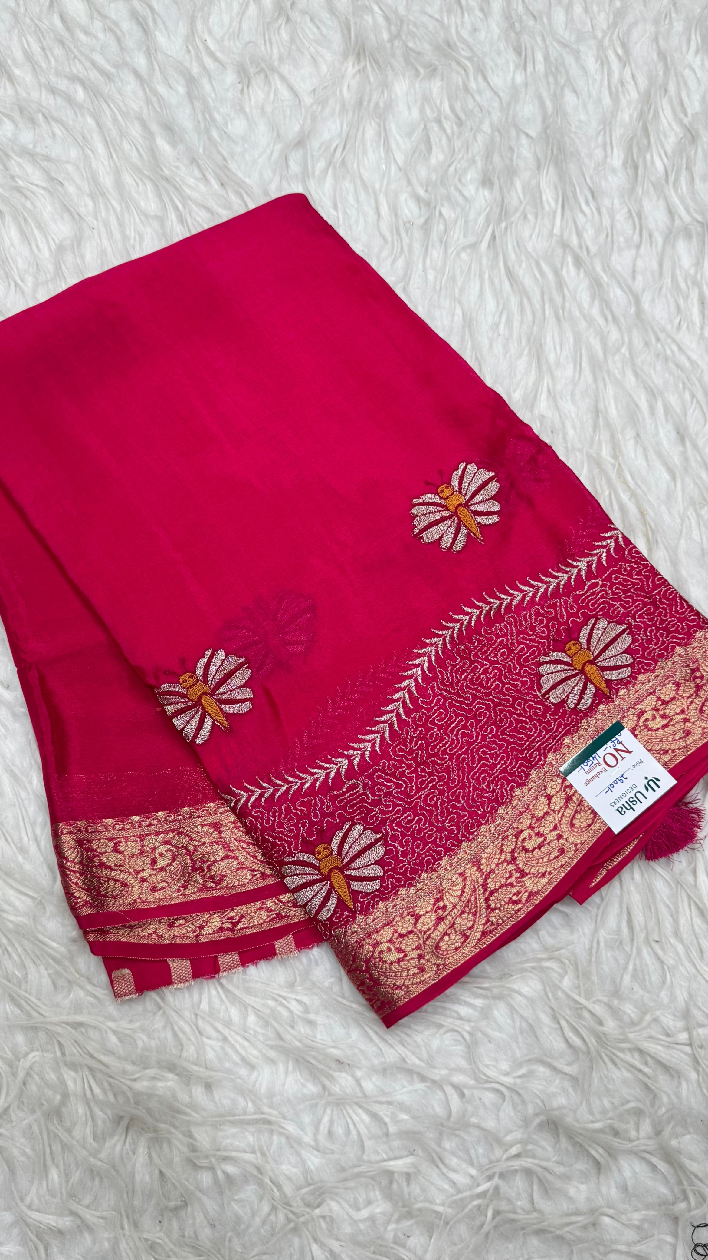 Premium Chinnon Saree