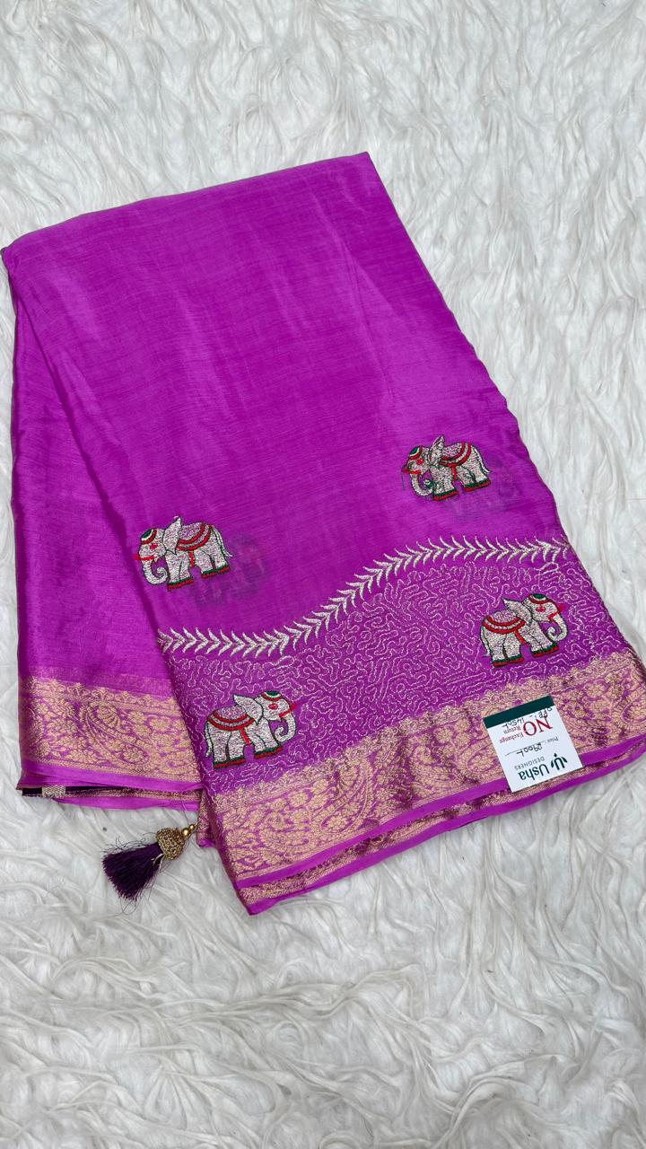 Premium Chinnon Saree