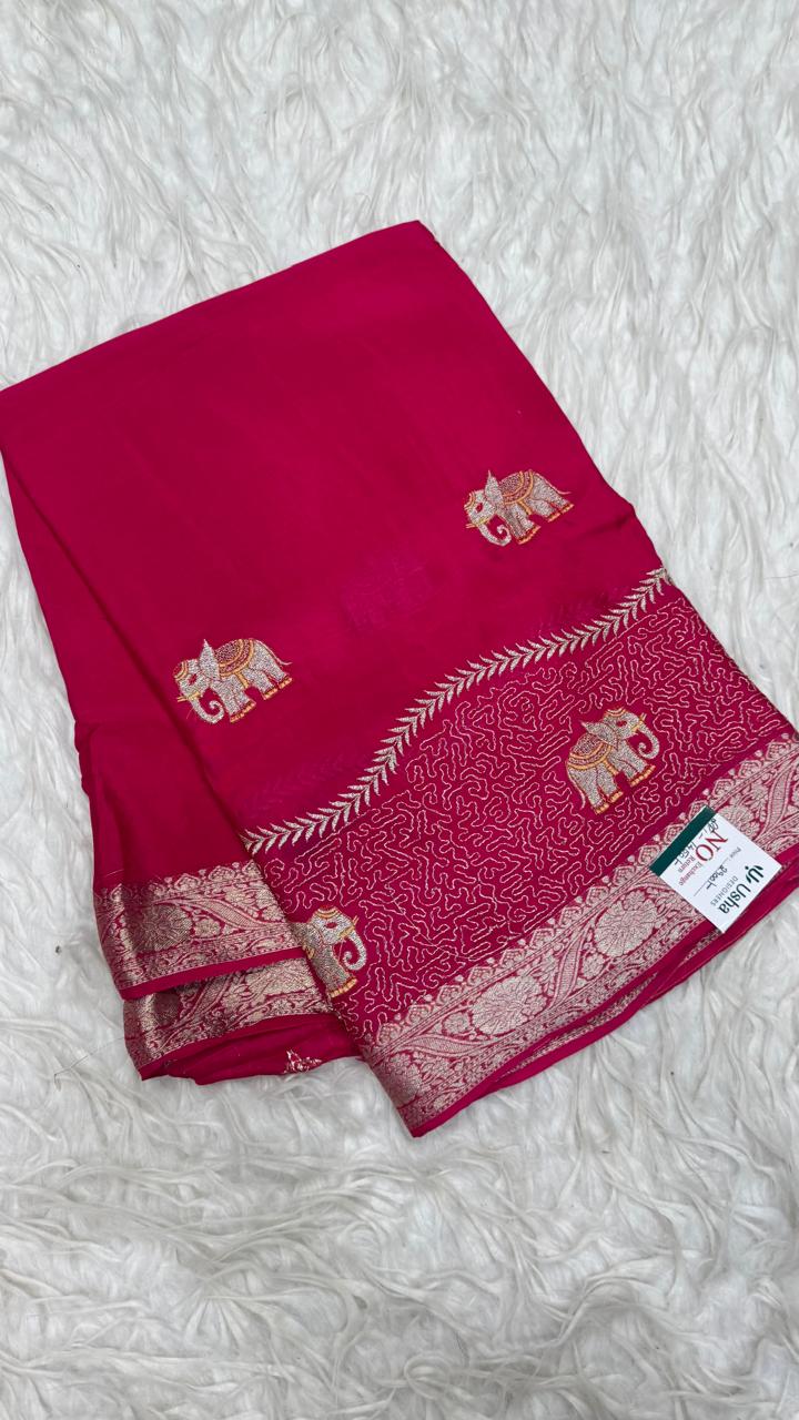 Premium Chinnon Saree