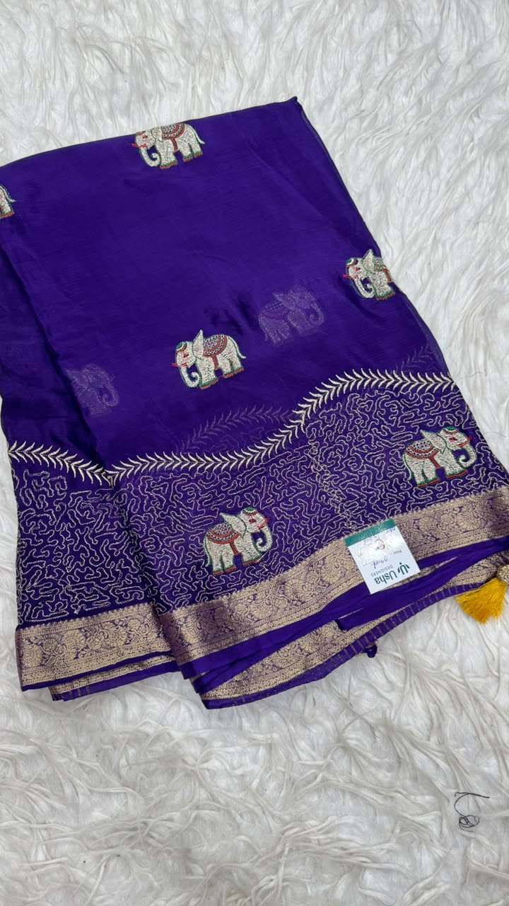 Premium Chinnon Saree
