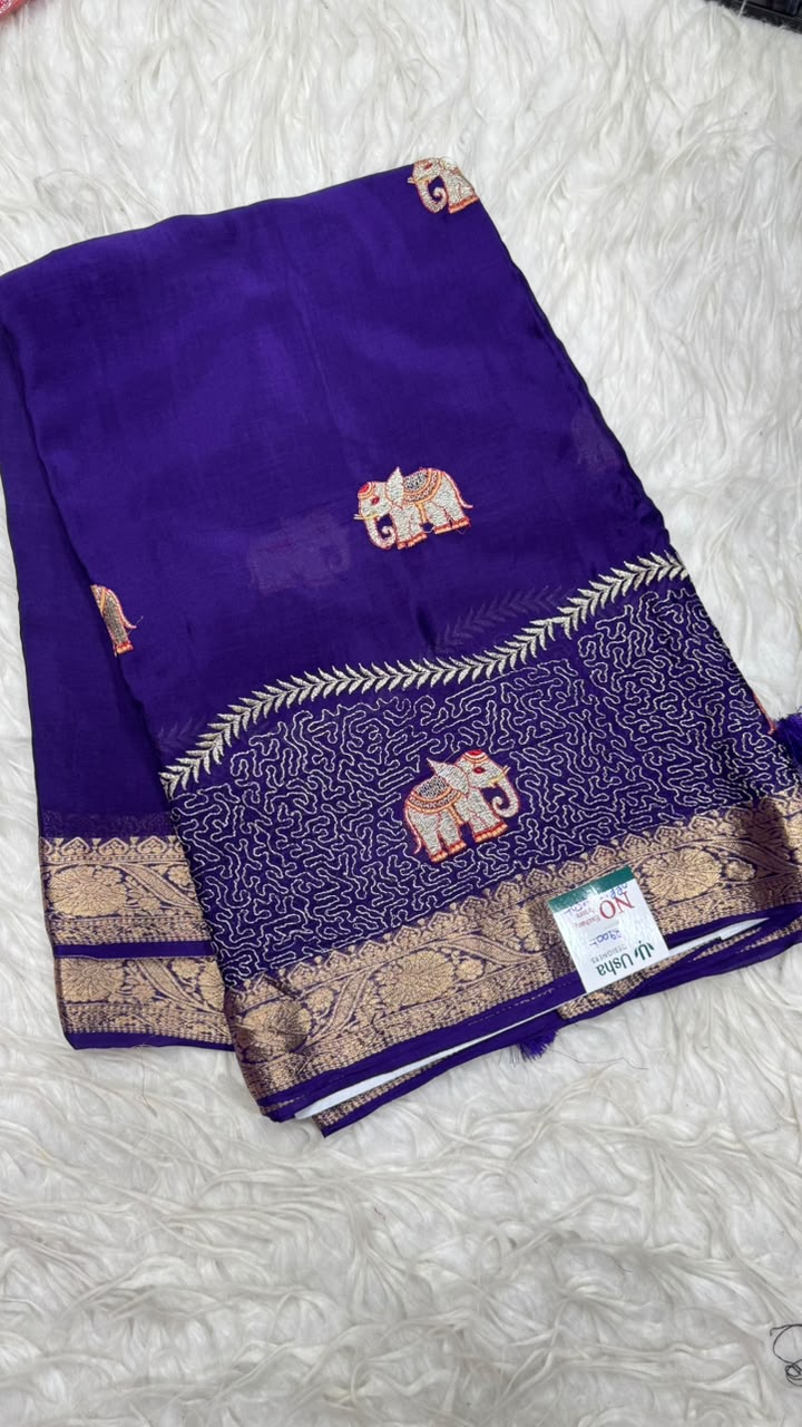 Premium Chinnon Saree