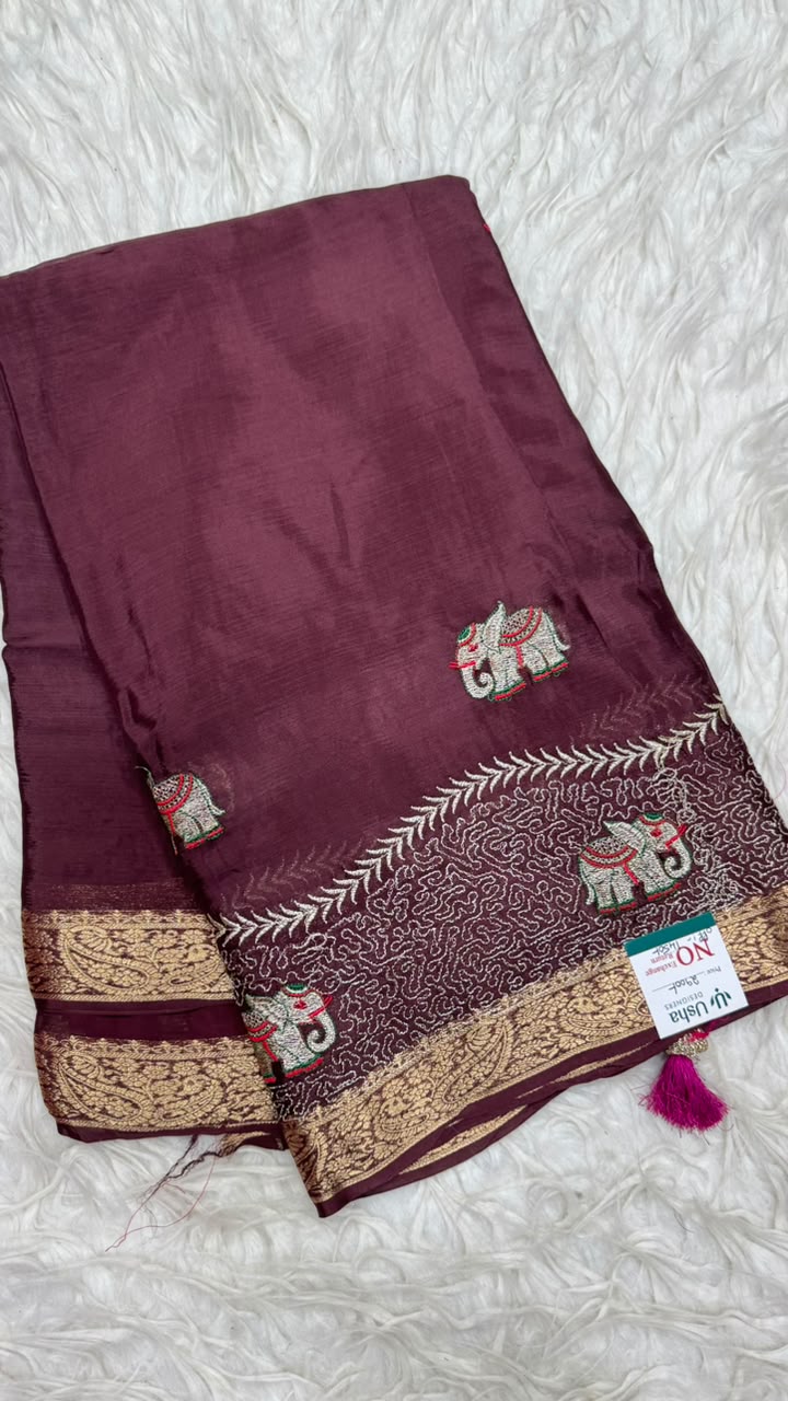 Premium Chinnon Saree