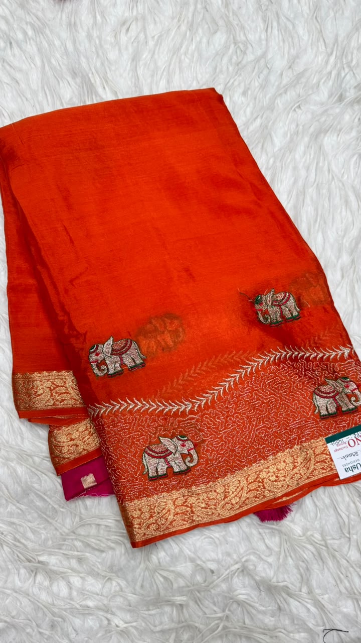 Premium Chinnon Saree