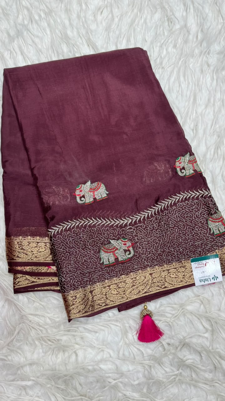 Premium Chinnon Saree