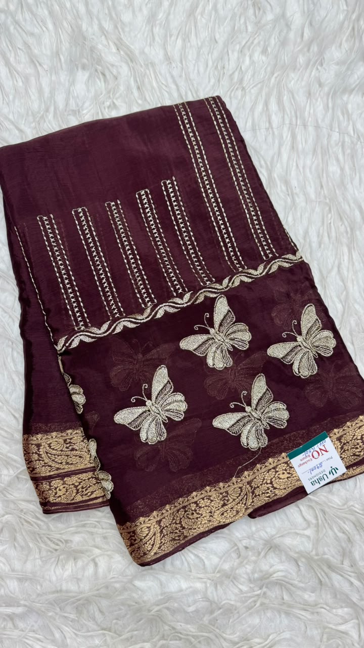 Premium Chinnon Saree