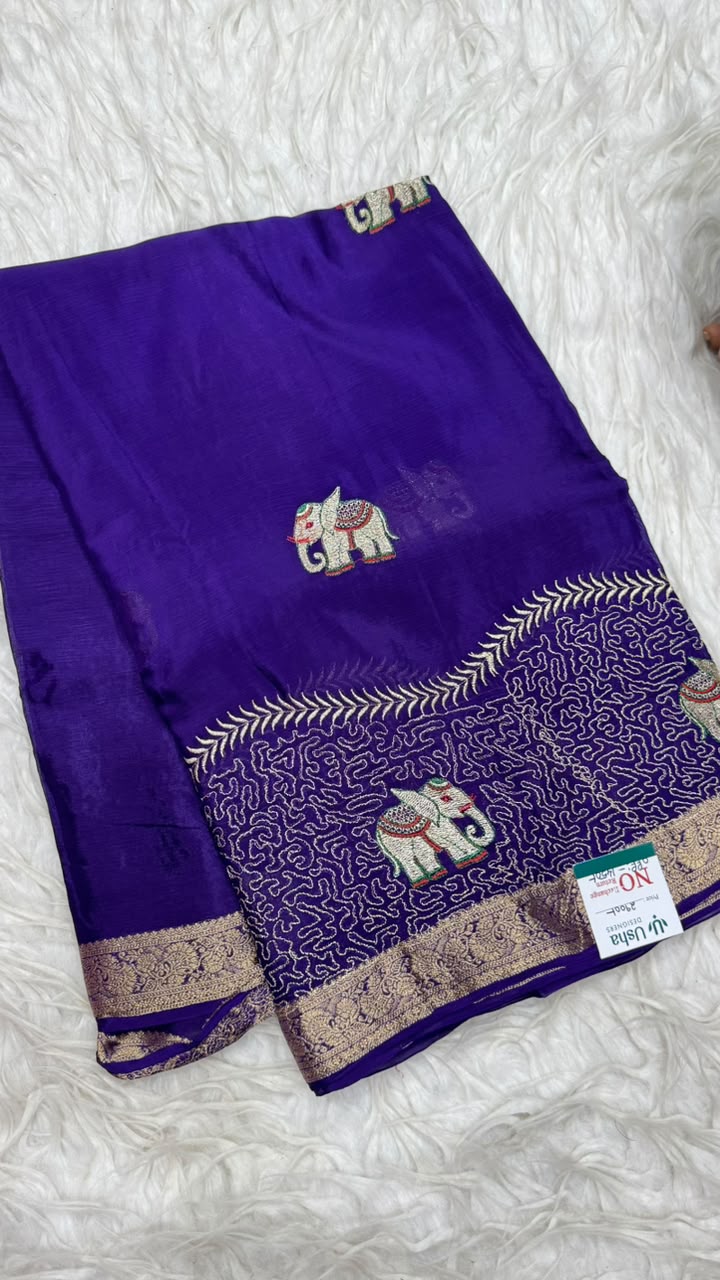 Premium Chinnon Saree