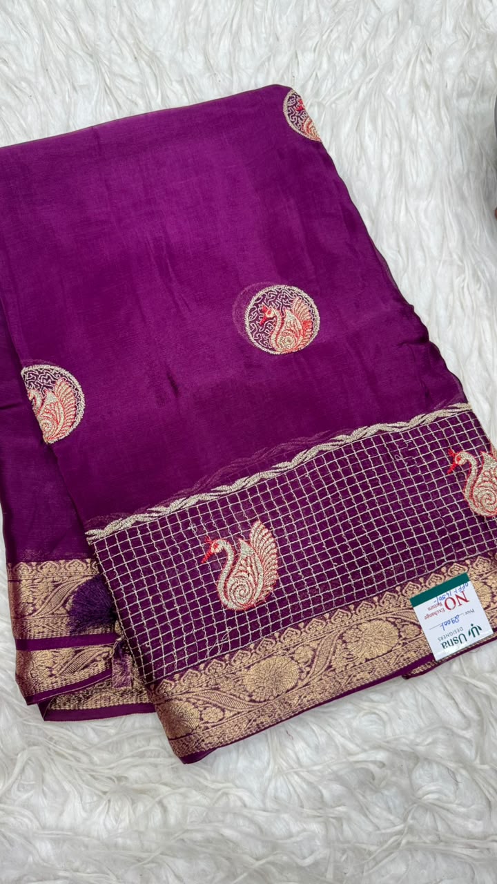 Premium Chinnon Saree
