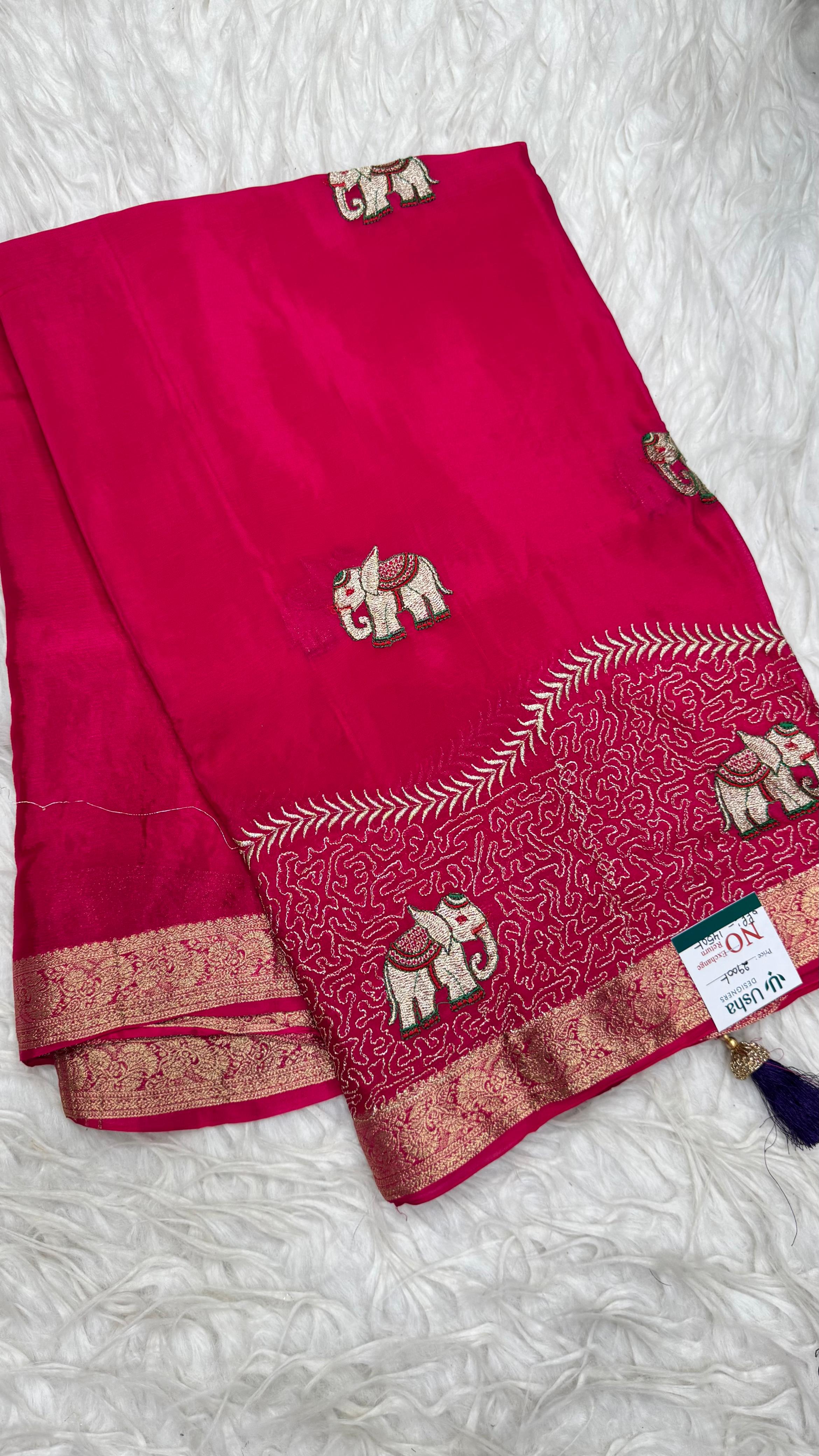 Premium Chinnon Saree