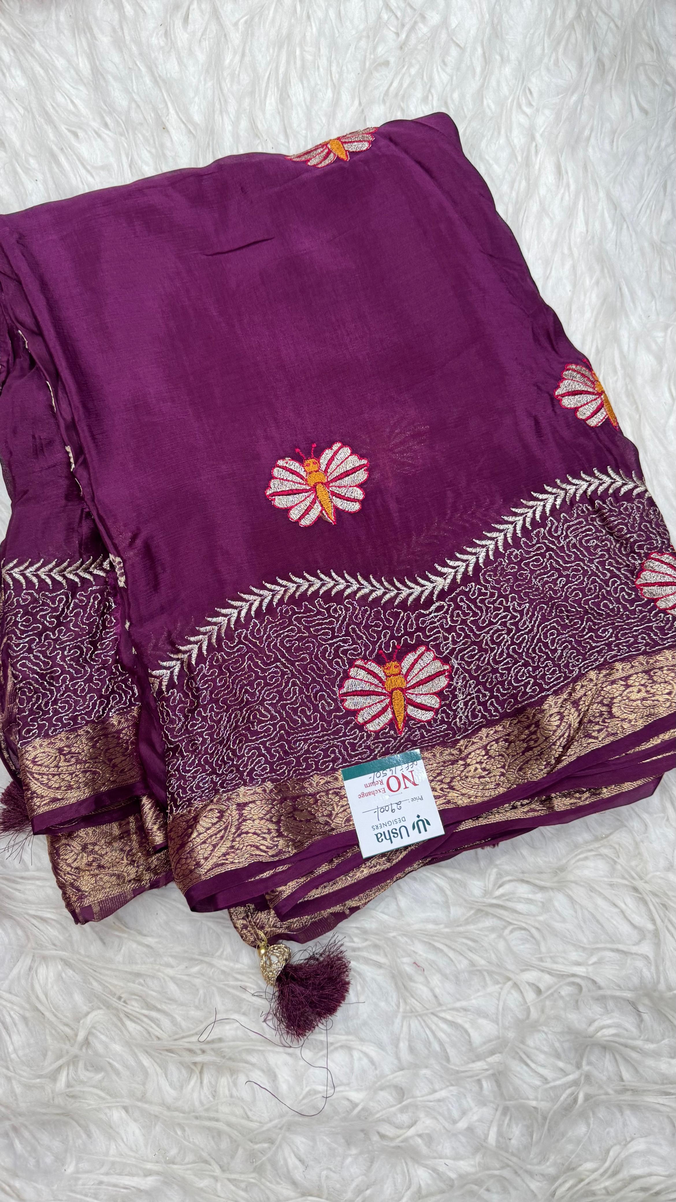 Premium Chinnon Saree