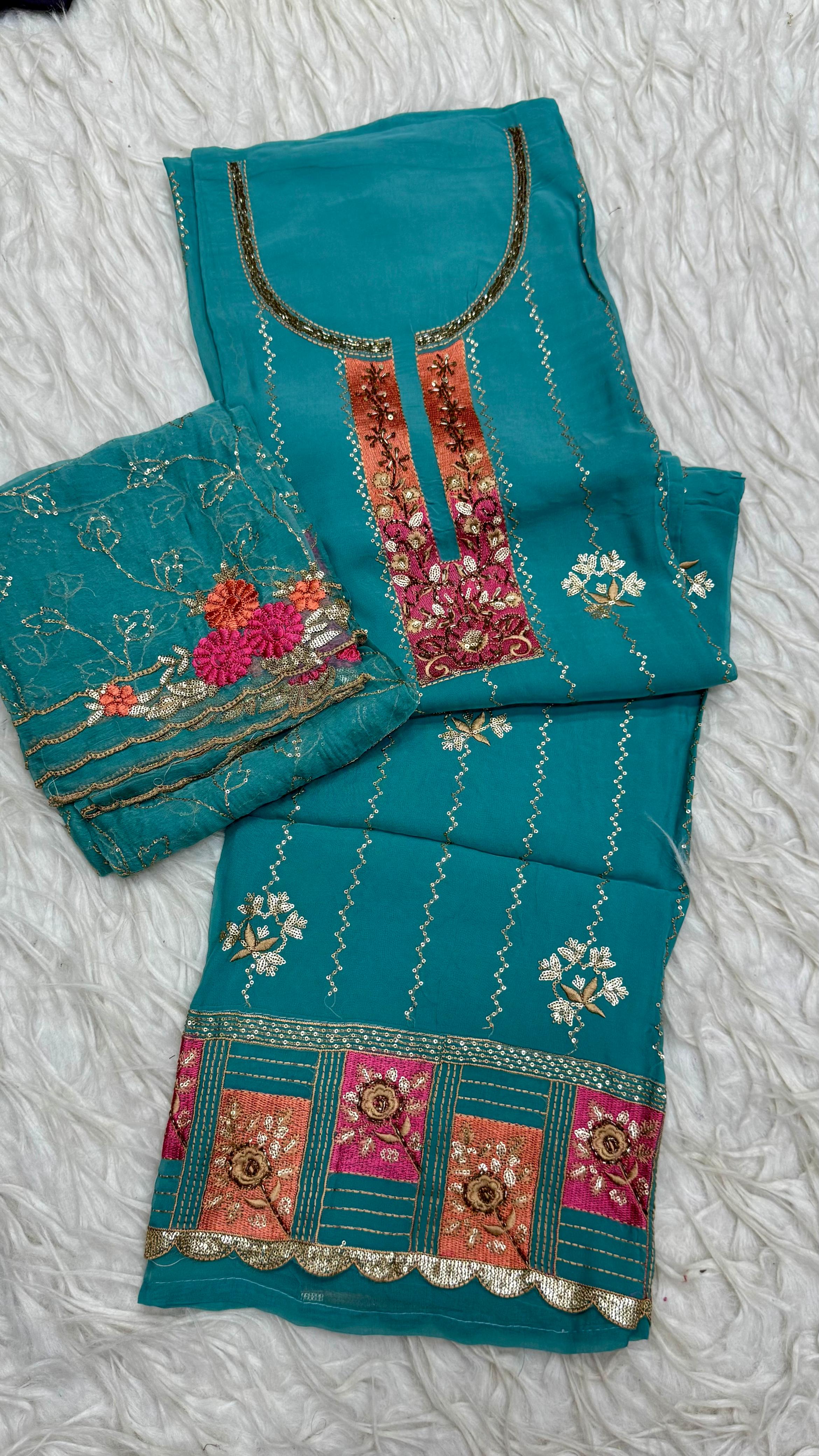 Party Wear 3Pc Dress Material