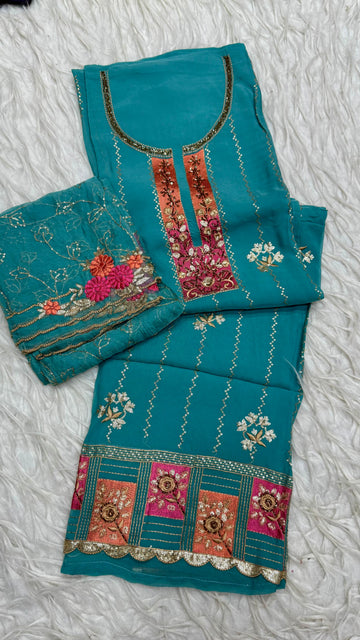 Party Wear 3Pc Dress Material
