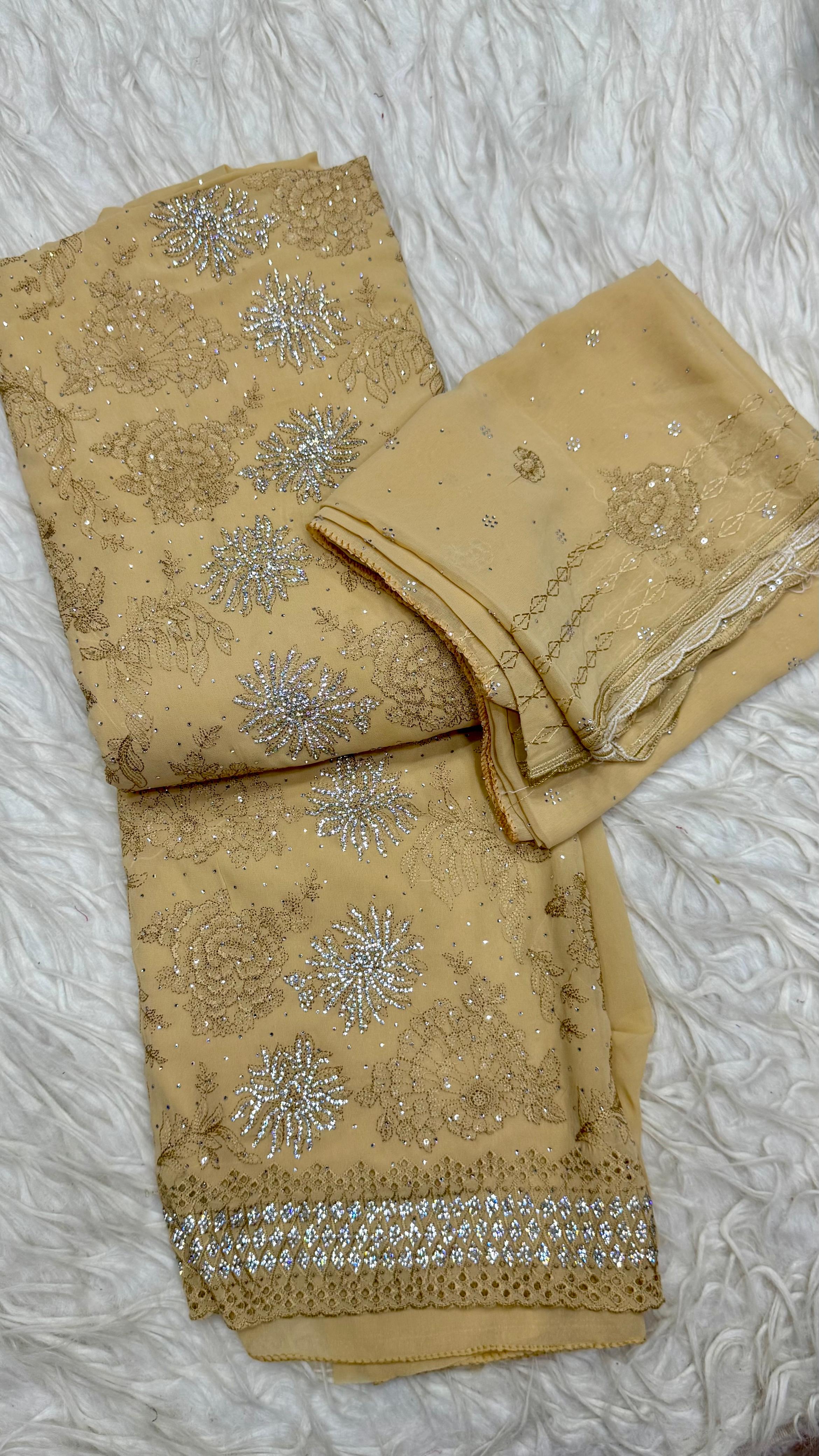 Party Wear 3Pc Dress Material