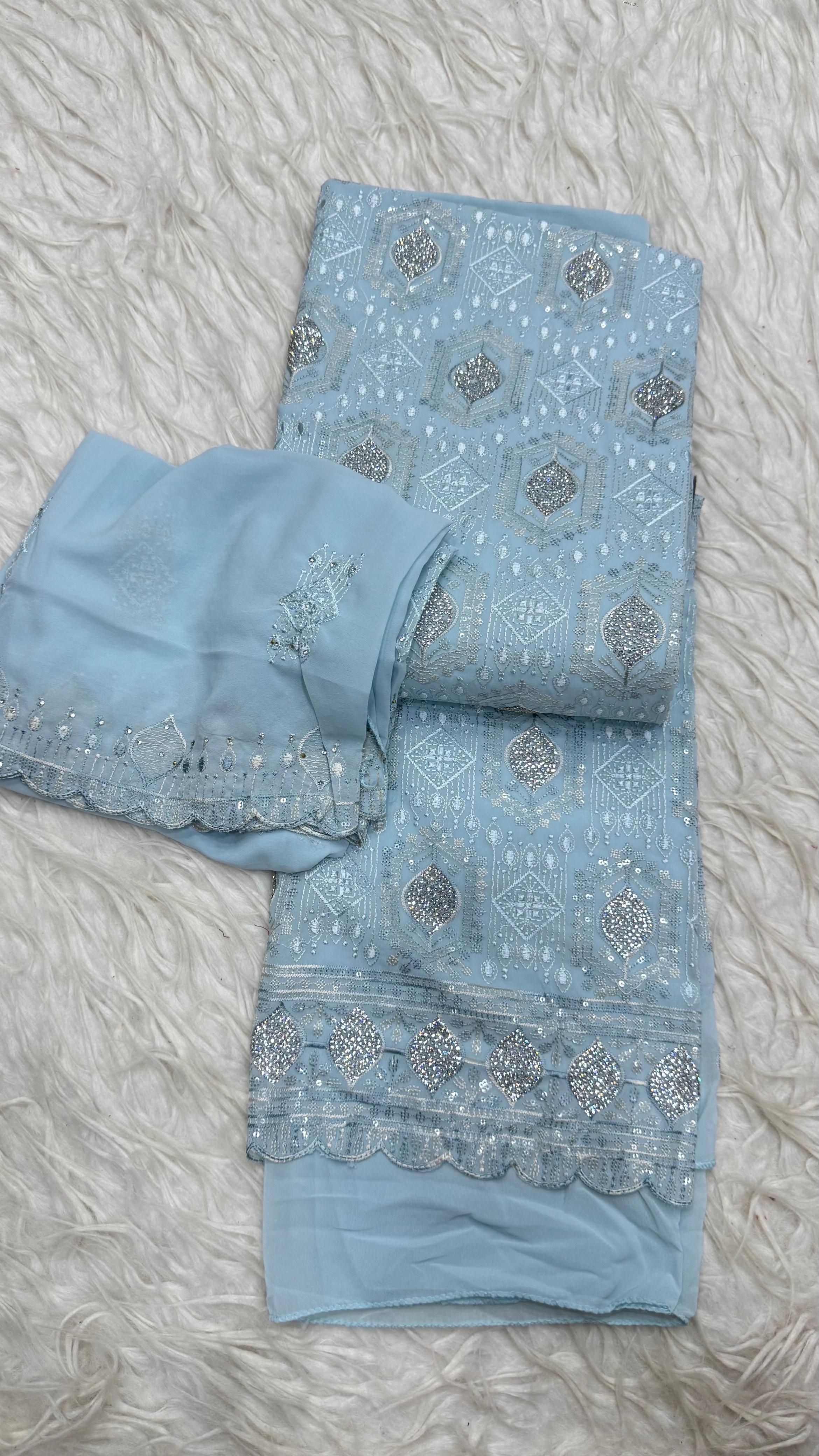 Party Wear 3Pc Dress Material