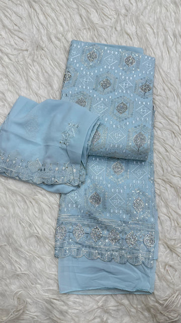 Party Wear 3Pc Dress Material