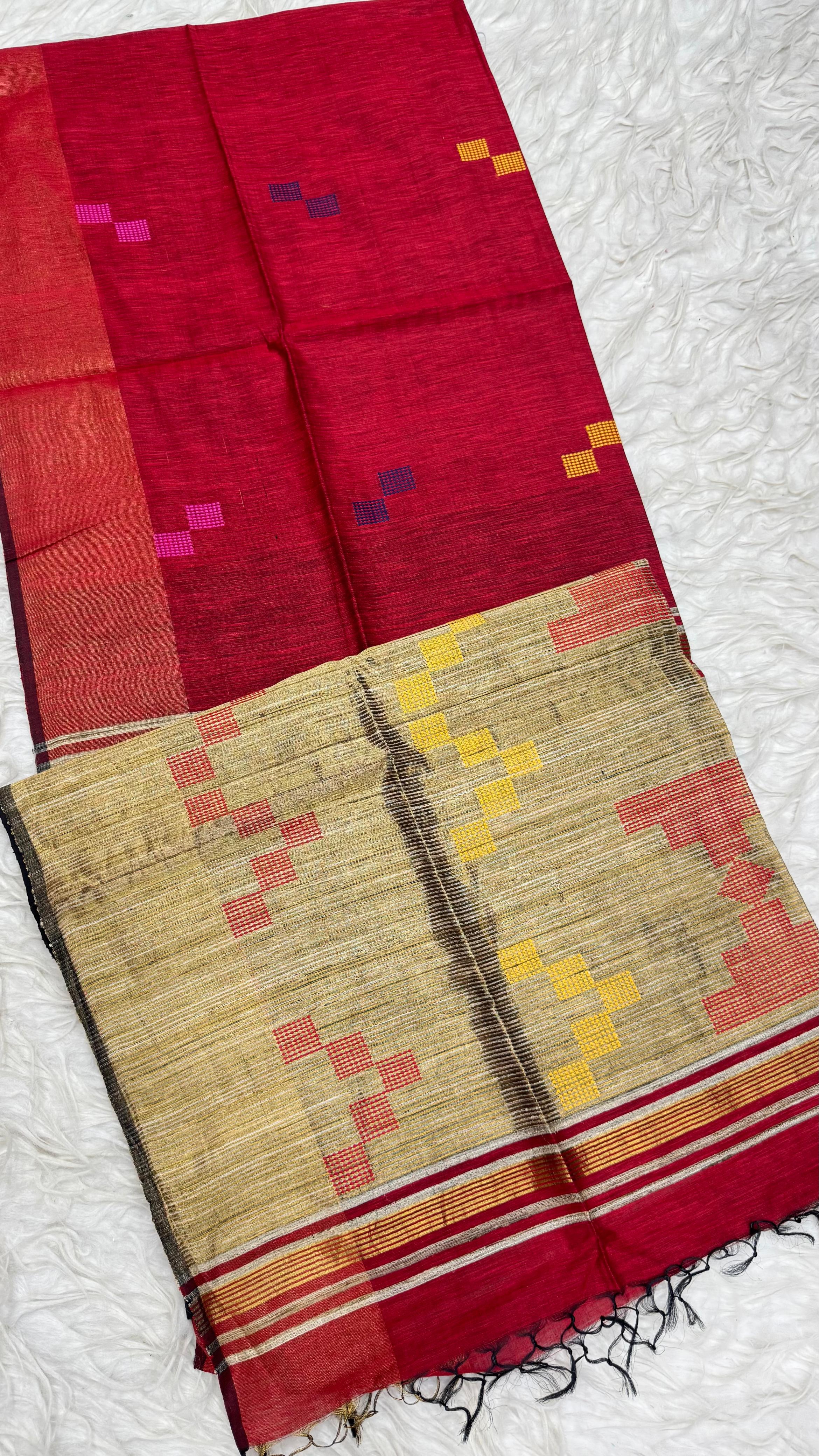 Pure Dupion  Saree