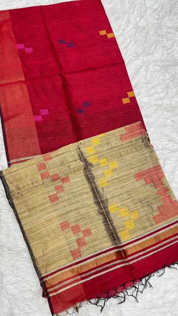 Pure Dupion  Saree