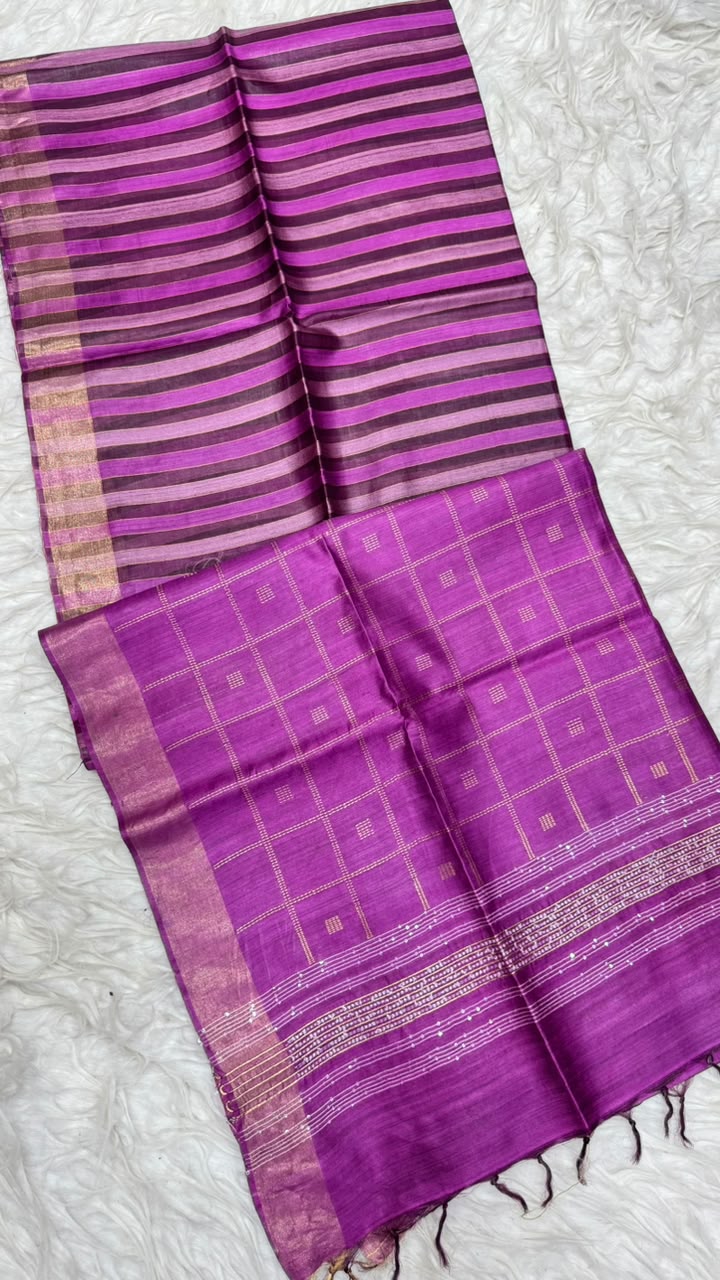 Pure Dupion  Saree