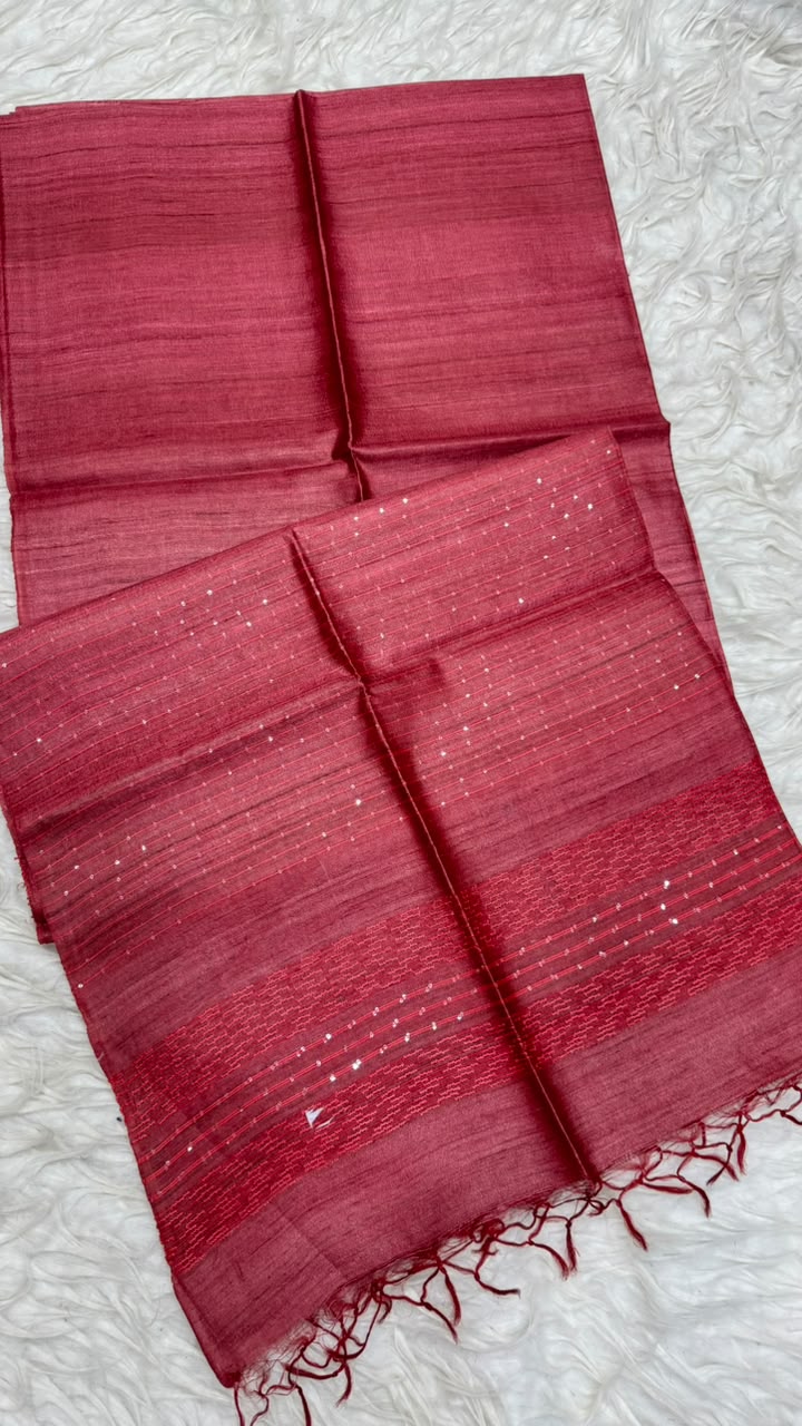 Pure Dupion  Saree