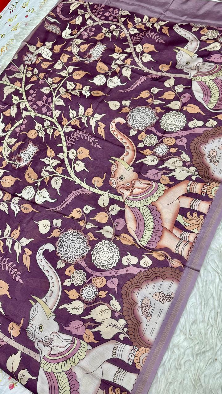 Soft Chandheri Tusser Saree
