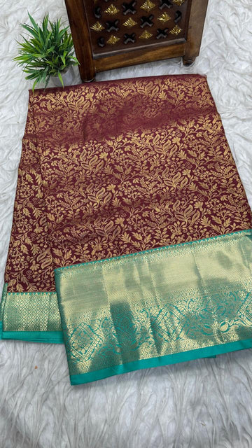 Double Ratium Dharmavaram Pattu Saree