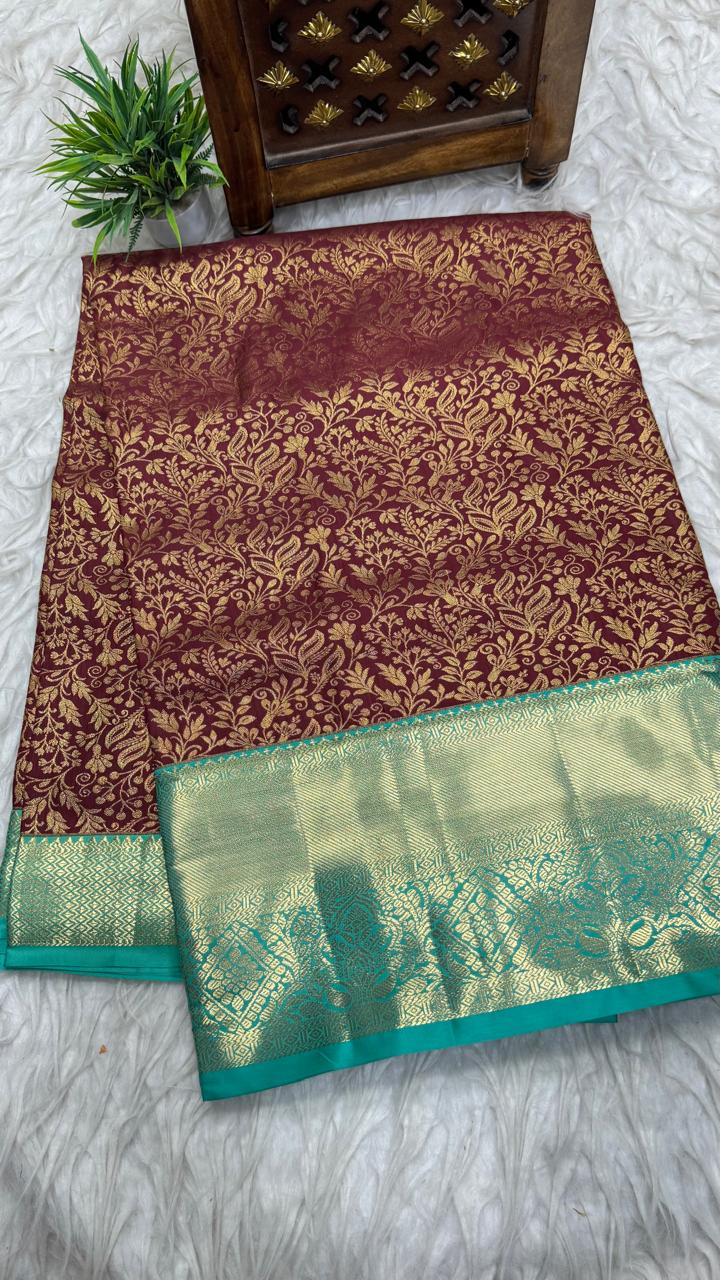 Double Ratium Dharmavaram Pattu Saree
