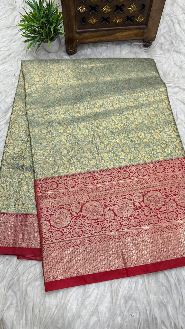 Double Ratium Dharmavaram Pattu Saree