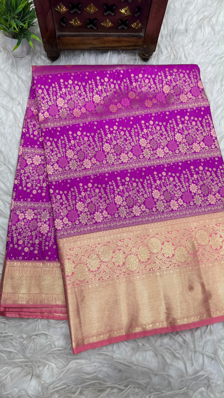 Double Ratium Dharmavaram Pattu Saree