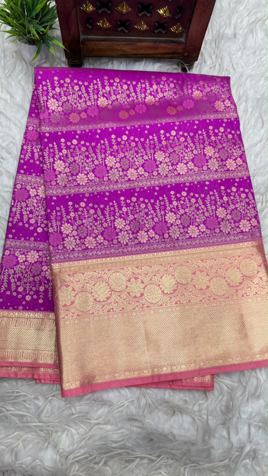 Double Ratium Dharmavaram Pattu Saree