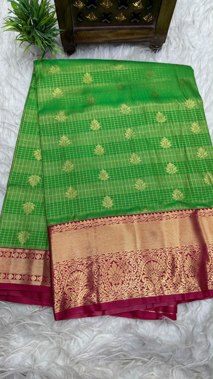Double Ratium Dharmavaram Pattu Saree