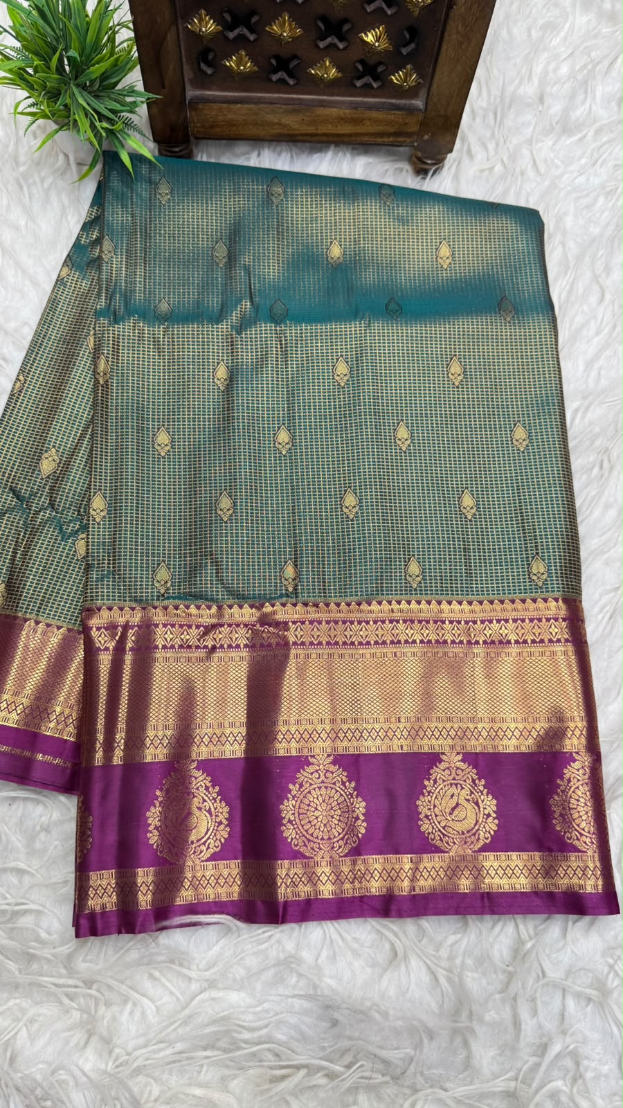 Double Ratium Dharmavaram Pattu Saree