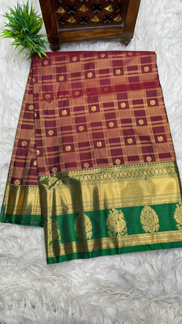 Double Ratium Dharmavaram Pattu Saree
