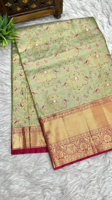 Double Ratium Dharmavaram Pattu Saree